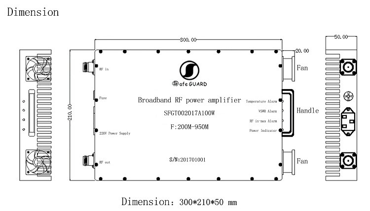 Long range audio video signal boosting wireless radio power amplifier