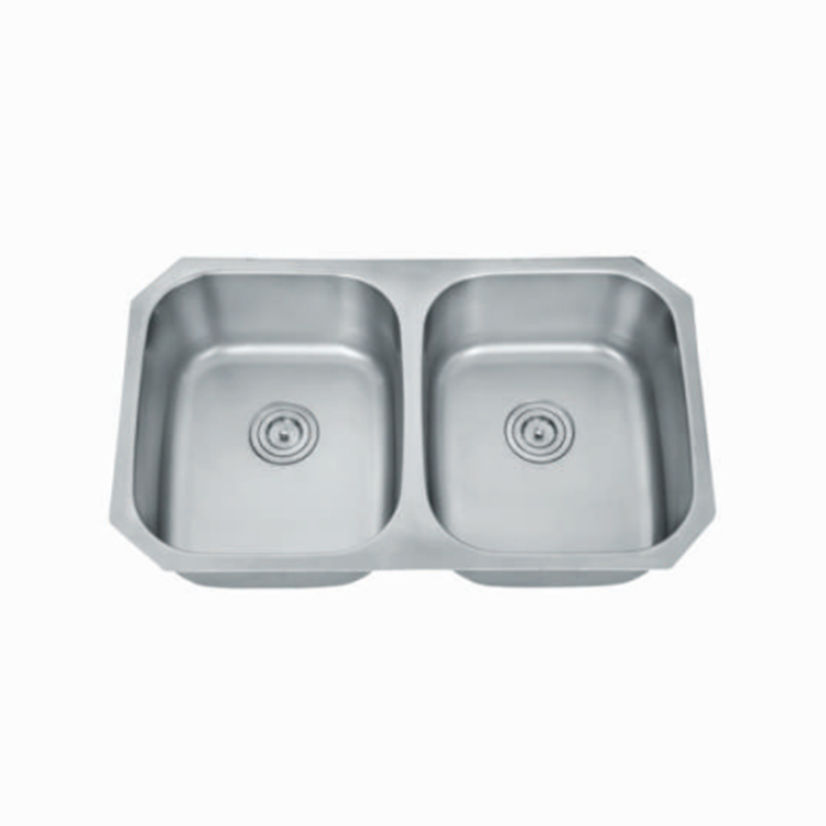 Modern Style Undermount Double Bowl Stainless Steel Sink For Kitchen Washing