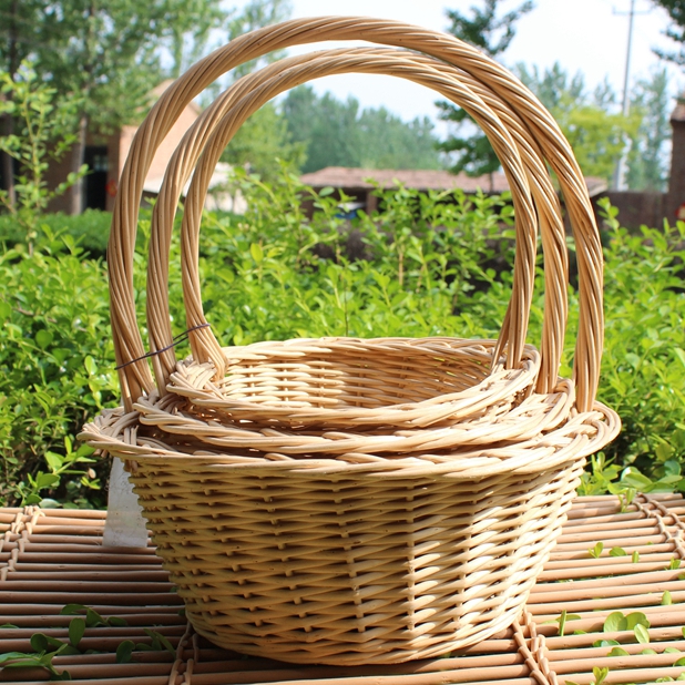 柳条礼品花篮与处理水果套装 - buy wicker flower baskets with