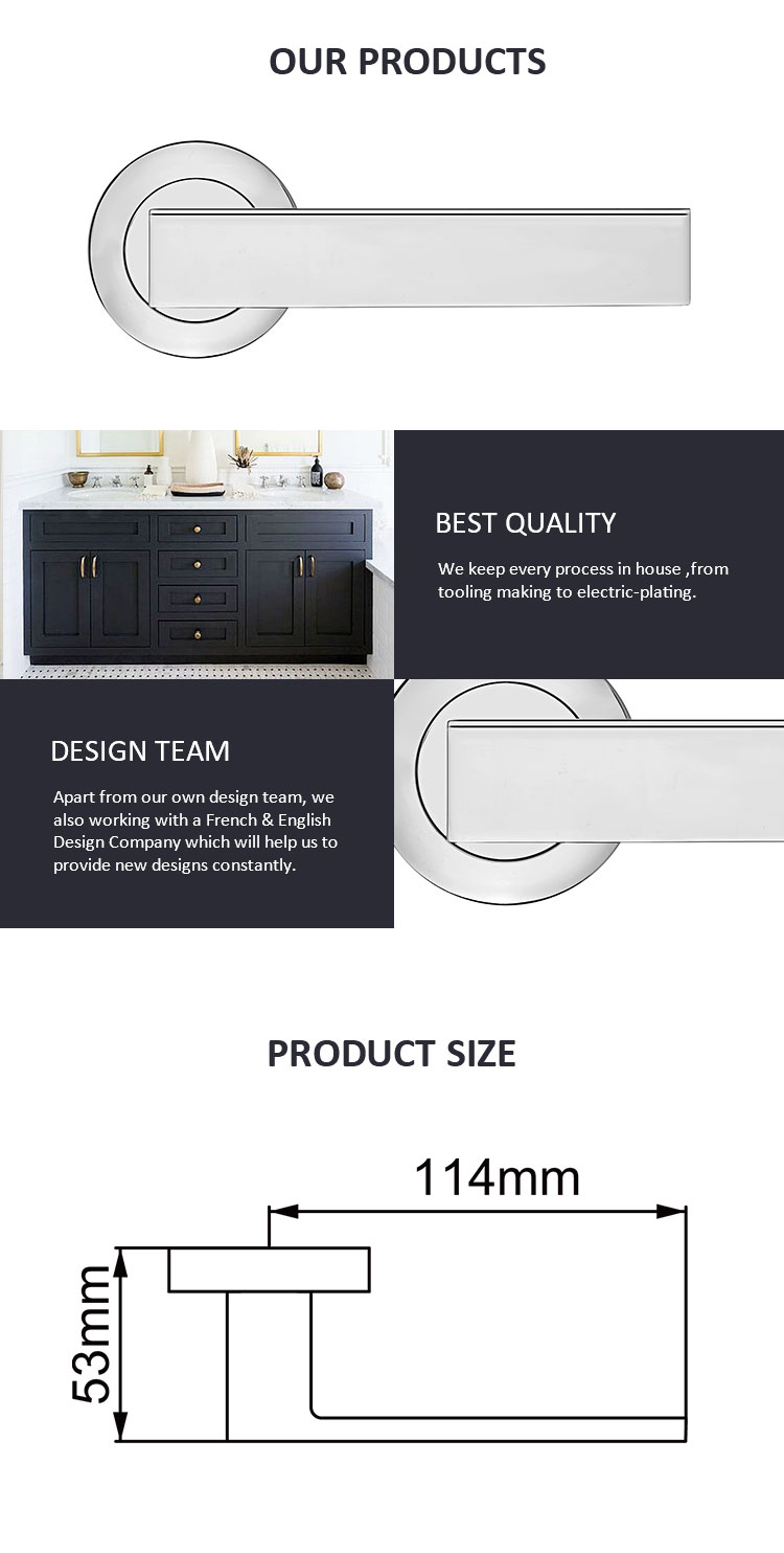 Superior quality shower push door pull lever handles