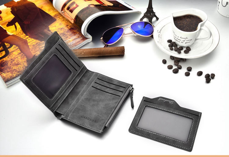 Dexbxuli D1282 Wallet Men Soft Leather wallet with removable card slots multifunction men wallet purse male clutch top quality