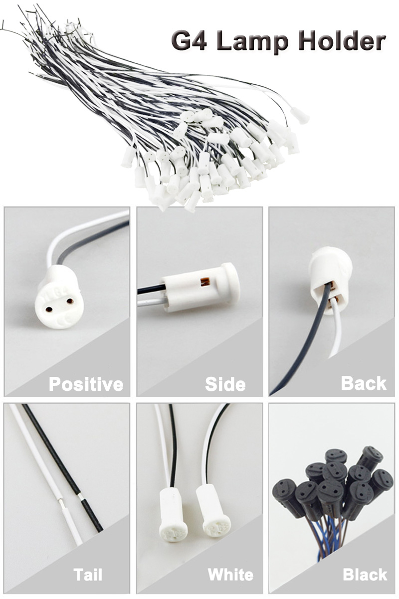 50 cm G4 Led support de lampe à économie d'énergie prise de lampe en cristal avec prise de câble prise de pied de lampe de Base G4