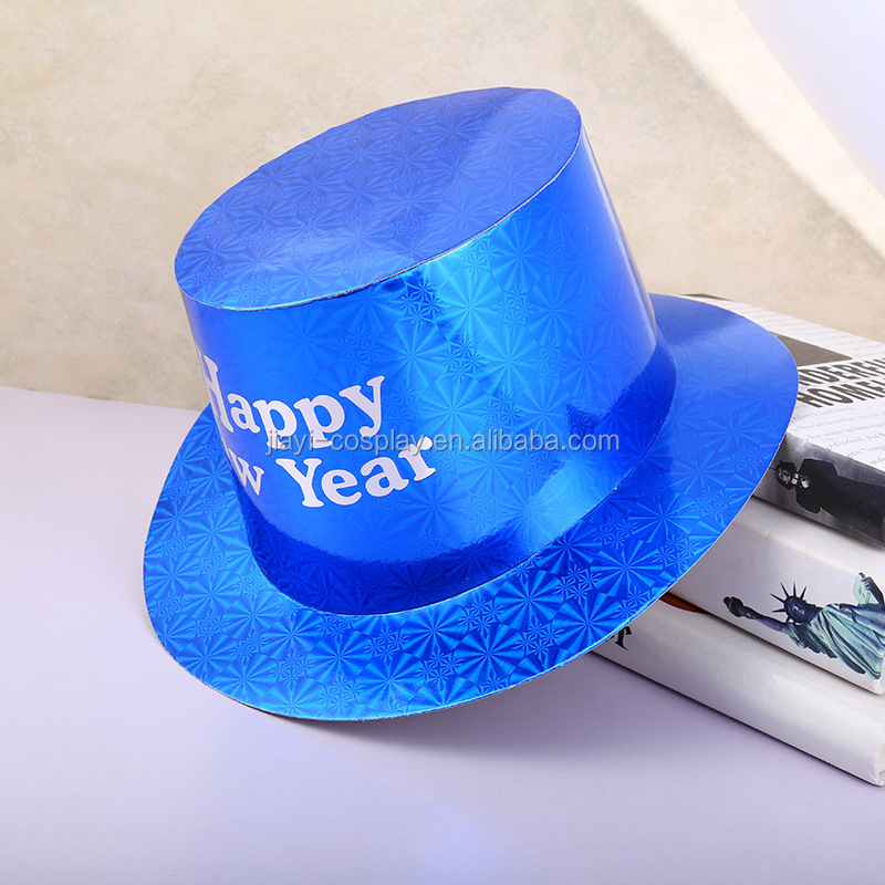 Wholesale Custom Happy New Year Party Multi Color Paper Hat