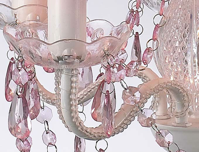 Pink lampshade home decoration crystal acrylic children chandelier lighting