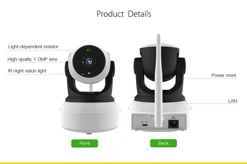 MBOSS Smart Video Cameras Home Surveillance 720p CCTV Wireless Mini Wifi IP Security Camera