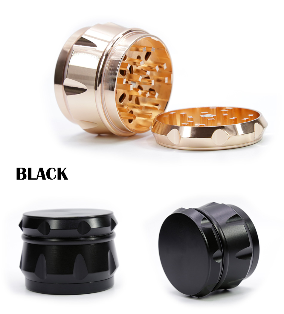63mm 4 layer zinc alloy crusher metal grinder custom logo 5963