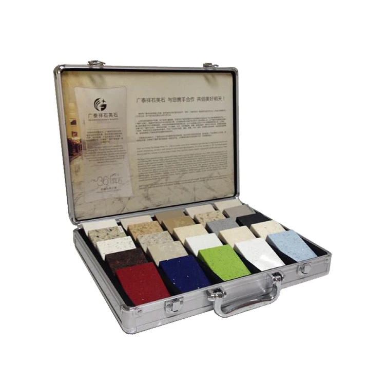 Portable Customized Exhibition Carry Sample Marble Aluminium Case