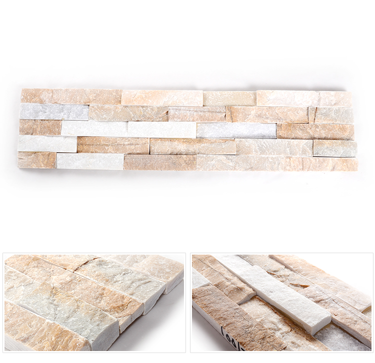 Stone Cladding Quartz Stone Slab White Stone Wall Cladding