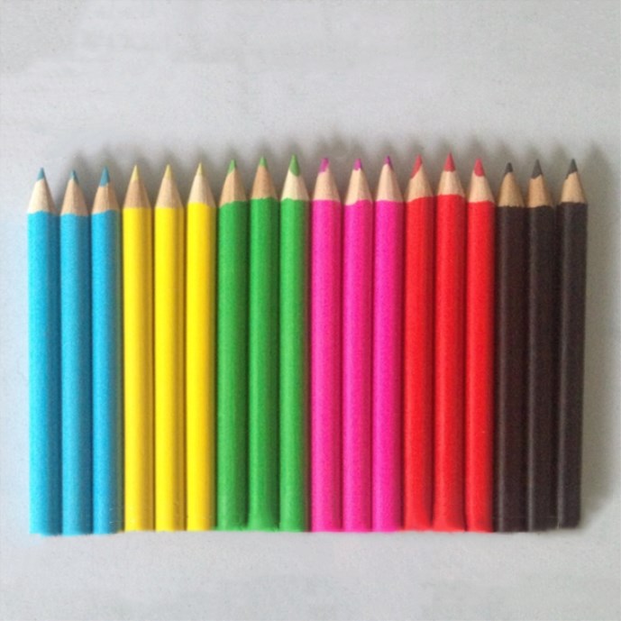 OEM 3.5inch half length children colored drawing pencils