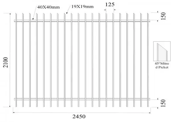 Best Price Powder Coated Square Post  Wrought Iron Aluminum Fence