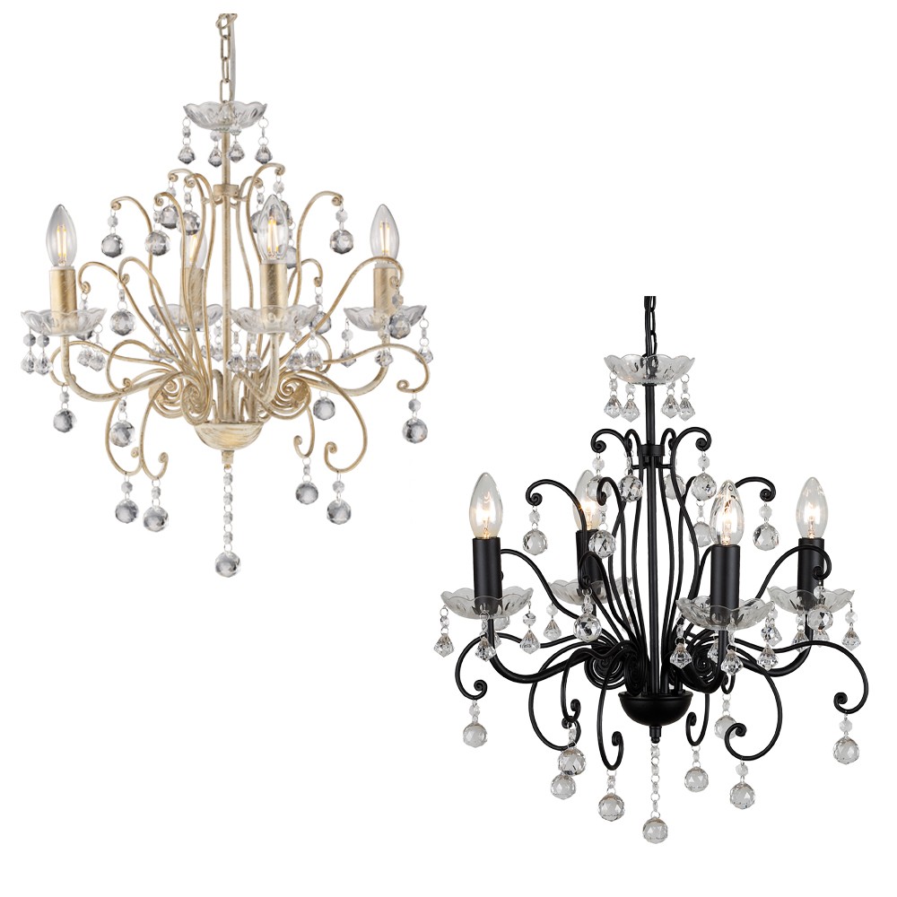 Chandeliers crystal 6 arms candle decorative pendant light