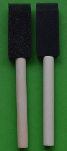 Artist Wooden Handle Paint Tools  Black Foam paint brush