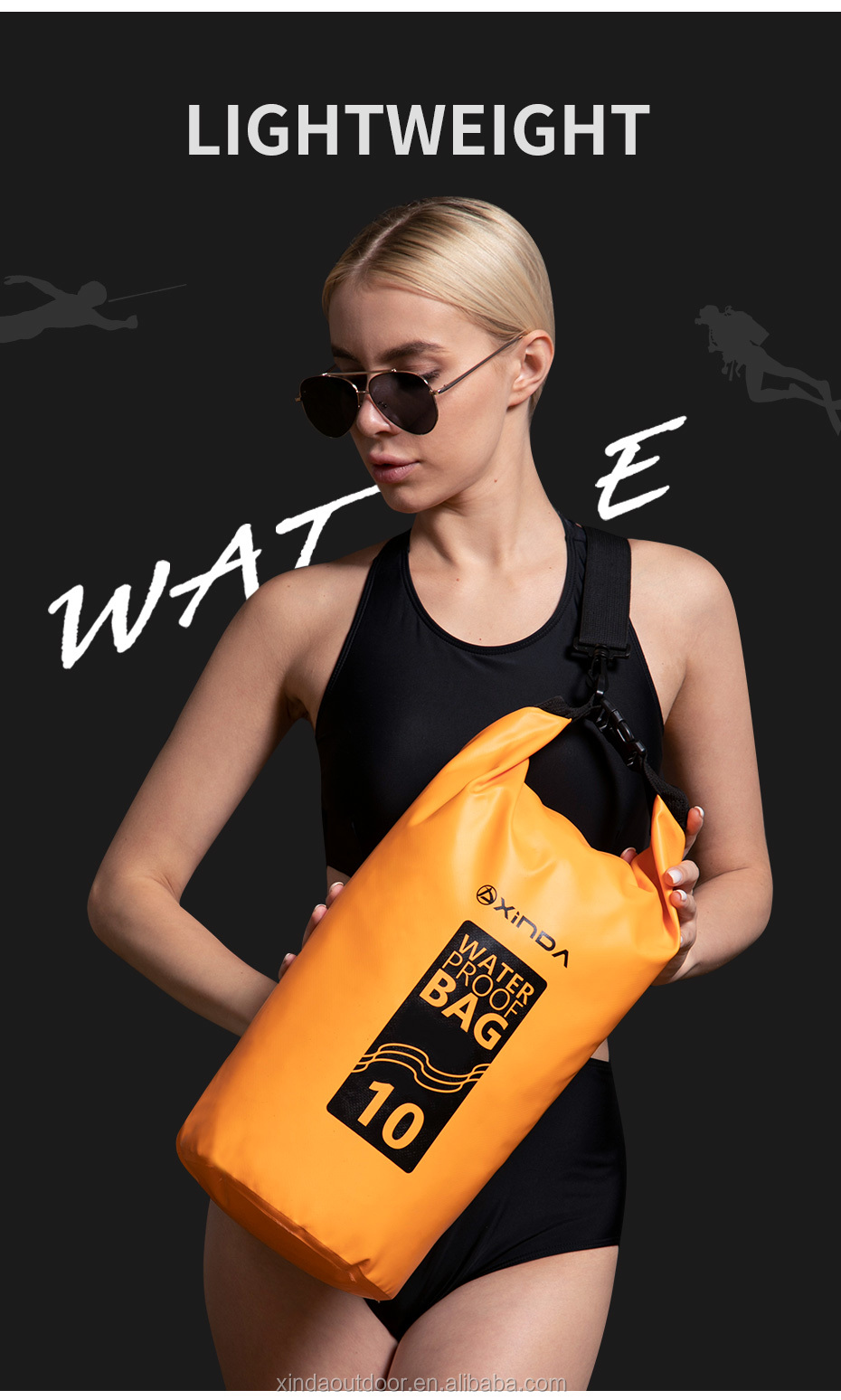 XINDA 5L10L 20L 30L waterproof bag swimming camping beach boating kayaking river trekking drifting dry bag