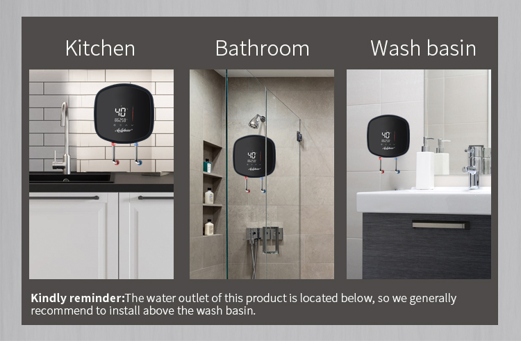 220 volt electric water heater 3 seconds heating autonomous water heater