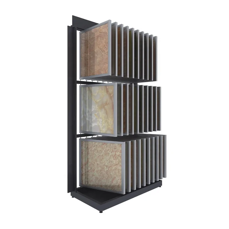 combined sections swing panels ceramic tile showroom display/display stand for granite tiles