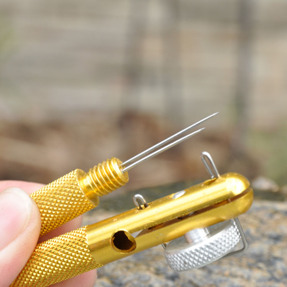 金色双头链扣针针结钩线钓鱼线钩领带钓鱼配件