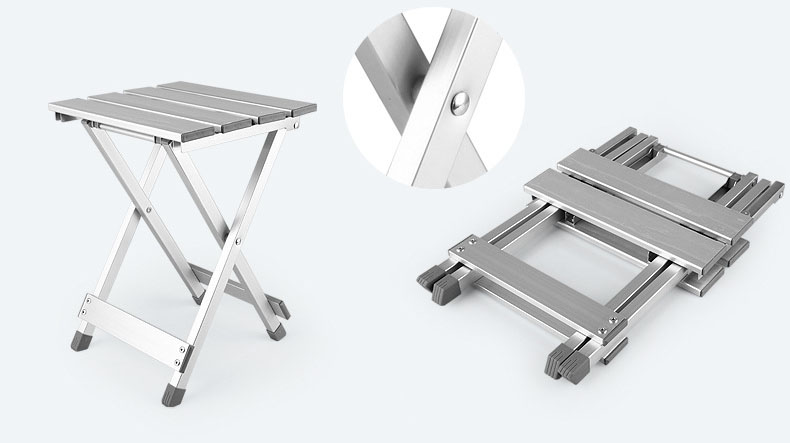 Light And Easy To Carry Foldable Stool Aluminum Folding Stool Outdoor Leisure Camping Fishing Stool