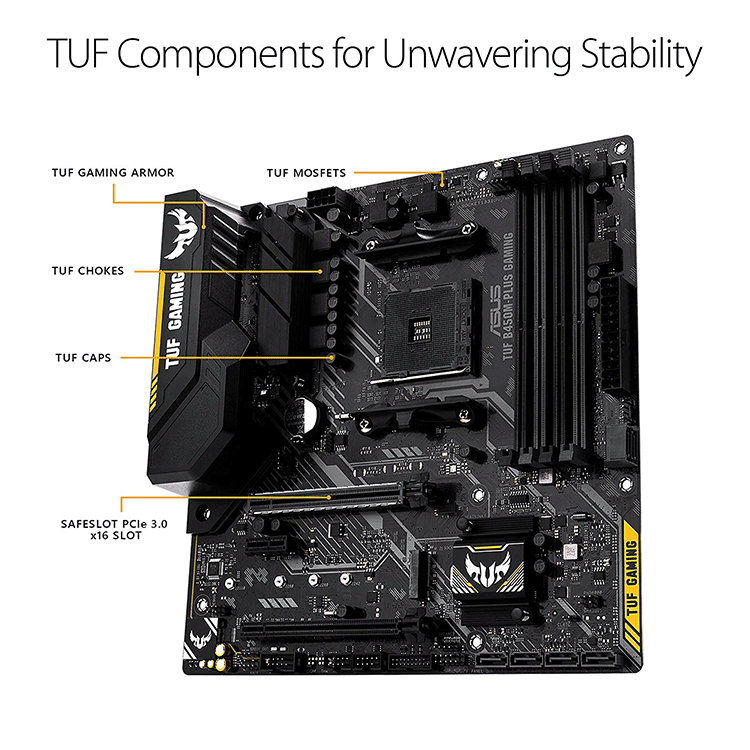ASUS - ASUS TUF B450M-PLUS GAMING【新品/未開封】 ASUS TUF B450M-Plus Gaming AM4 Micro-ATX TUF B450M-PLUS GAMING