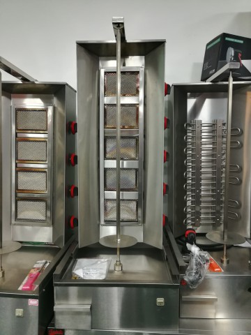 Professional factory supply gas shawarma machine 3-burner gas kebab shawarma machine for restaurant