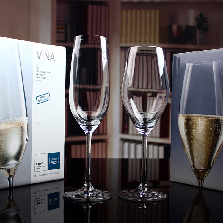 Haonai Champagne Flute Glass Lead Free Crystal Exquisit Champagne Flute Glass Encore Cheers Champagne Glasses Flutes