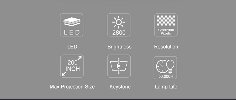 Excellent Quality 1280*800 Beamer Android Home Theater Native Full Hd 1080P Led Smart 4K Projectors