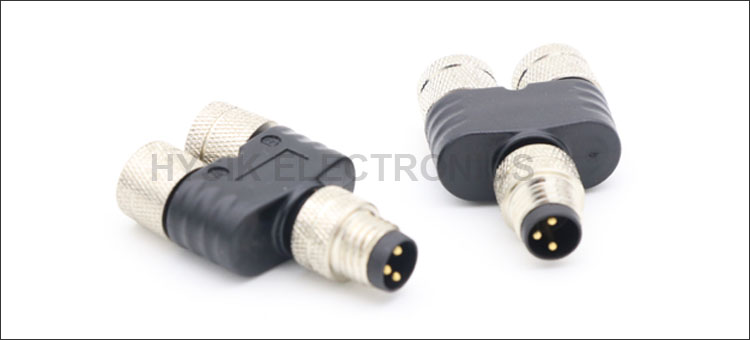 Connettore Impermeabile IP68 M12 3 Poli - Per Cavi Elettrici Industriali, In PBT, Set Maschio/Femmina - Foto 1