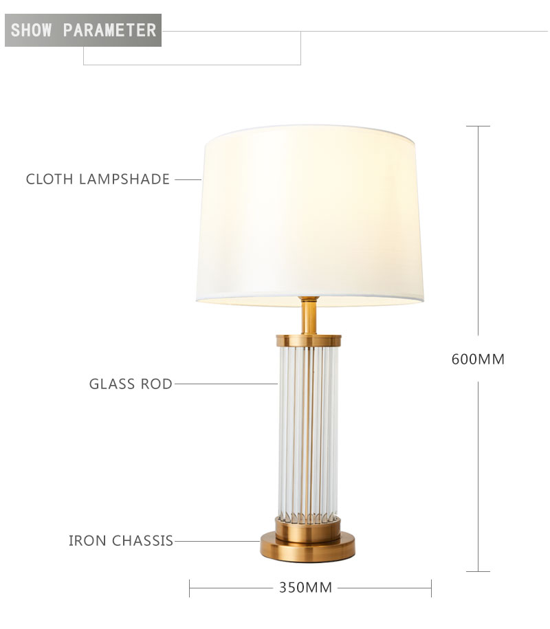 customize lamp Hotel desk lamp Home Decorative table lamp Transparent glass lighting for Bedroom living room