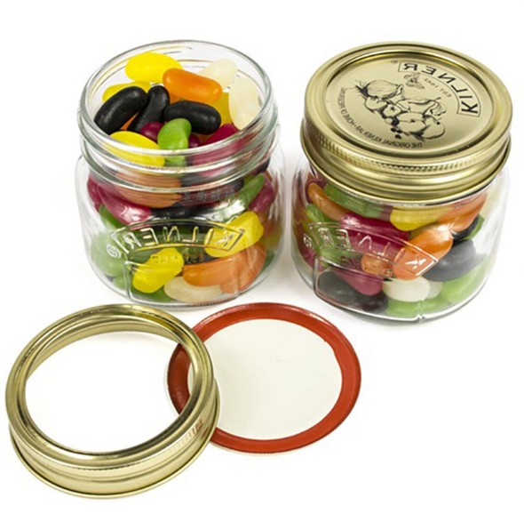 Mini empty glass jar honey glass jar with screw top cover storage glass jar