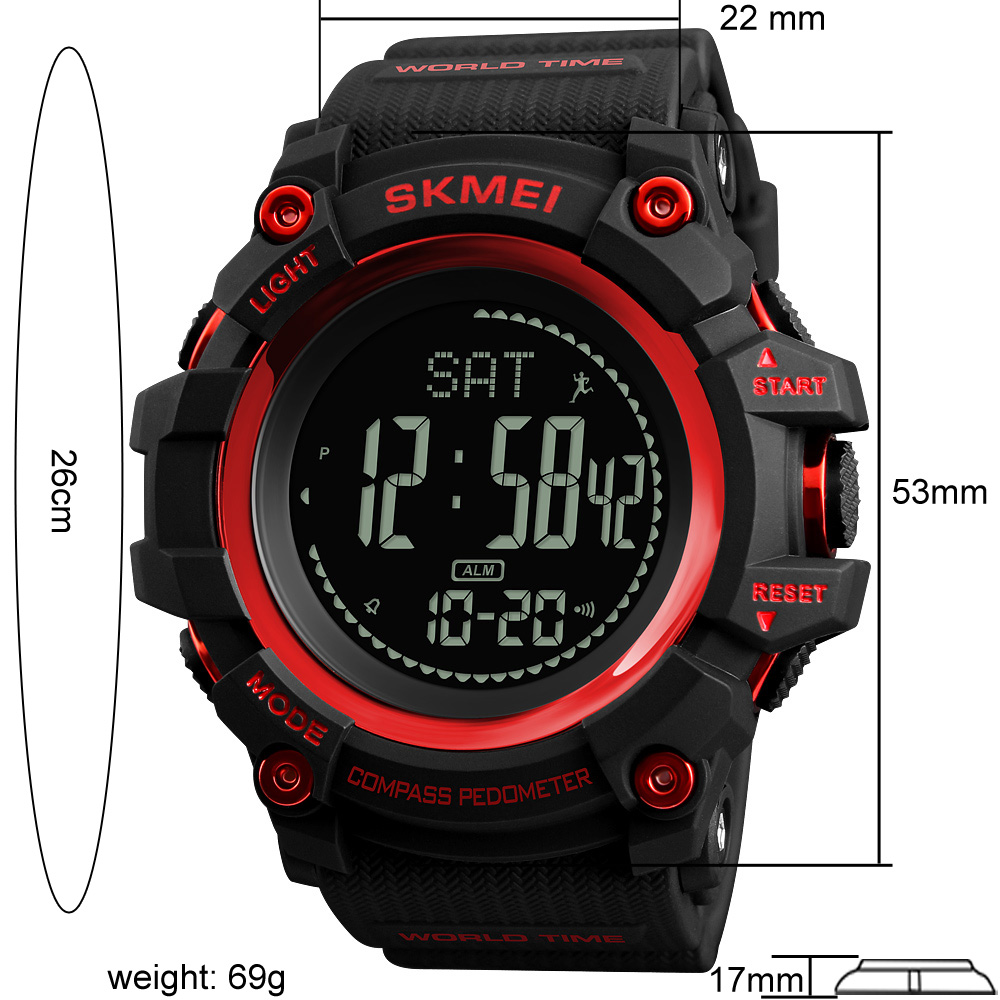 SKMEI 1356 Men Digital Movement Watch Fashion&Casual Multi-function Sport Watch