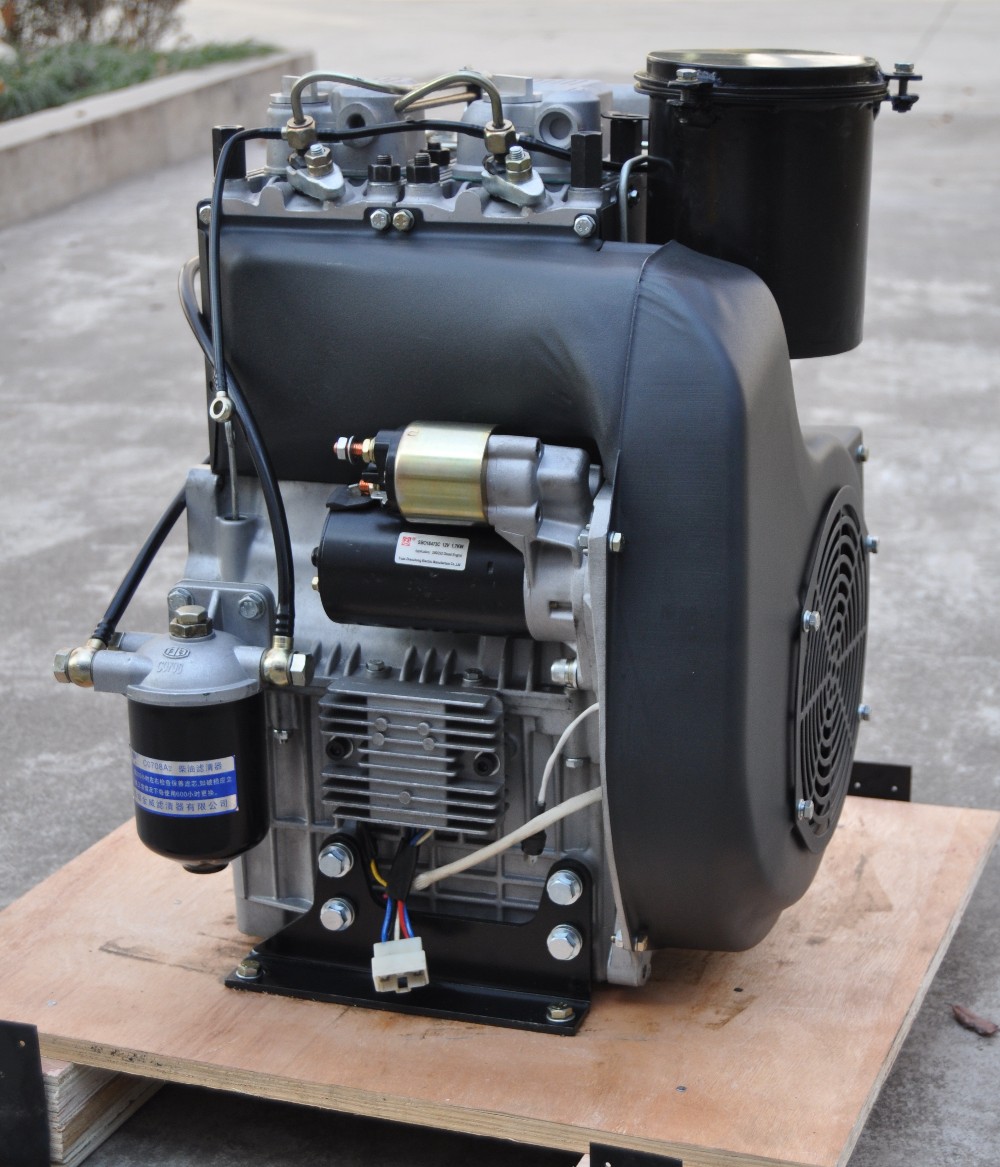 12ld477-2 20hp 风冷 2 缸 18hp 小型柴油发动机 hf-a20f lombadini