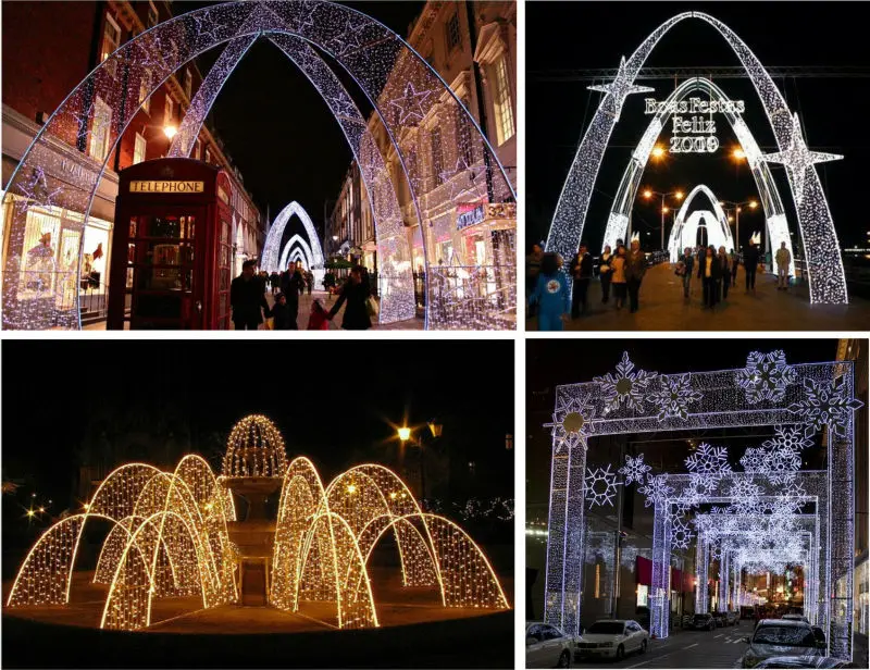 Outdoor 3D Tunnel Lights Street Decoration For Holidays