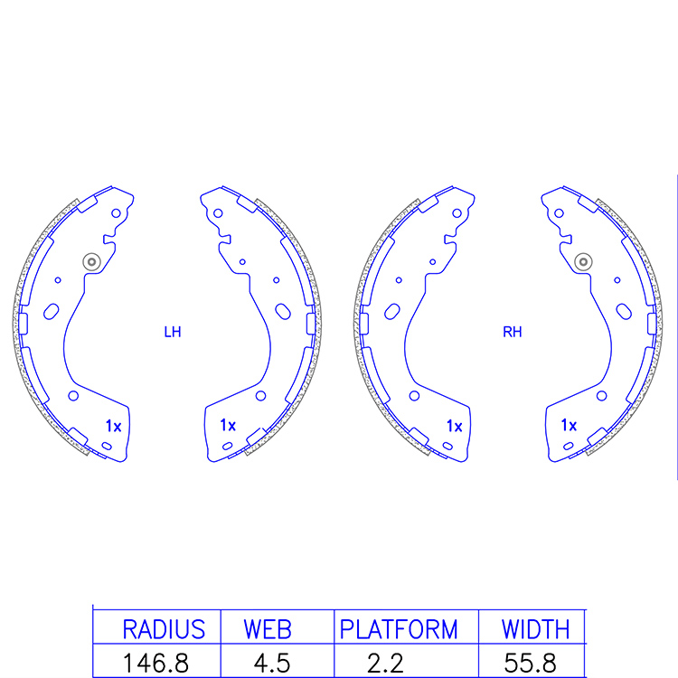 TACOMA Rear Brake Shoes Genuine OEM 04495-04010 for 2005-2020 Toyota