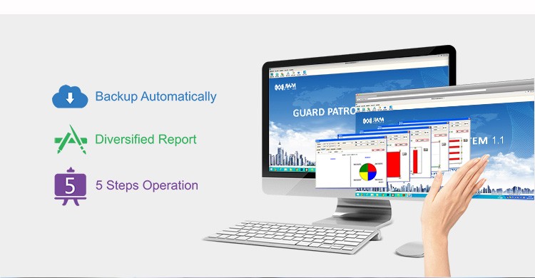 JWM L4D de alta calidad IP67 Sistema de recorrido de la Guardia de fabricante chino con llamada de teléfono alarma reloj y SOS precio de fábrica