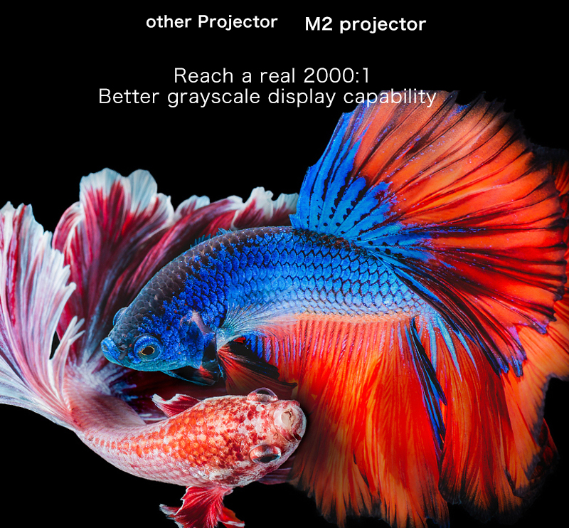 M2 Projector Android 6.0 OS Smart Wi-Fi Wireless Projection YouTube Online Video Projector
