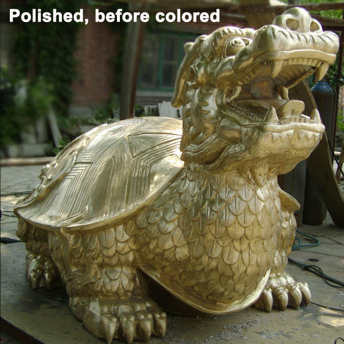 石花崗岩刻まれたカメの彫刻大きなサイズの黒い大理石の庭の亀の