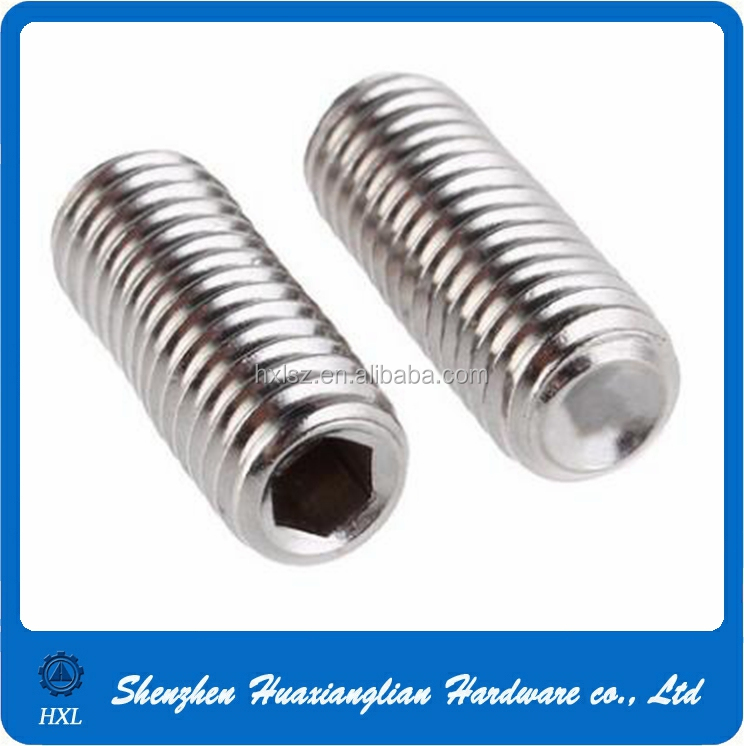Tornillos M3 DIN 916 Juego De Tornillos Grúa M3 A2 Acero Inoxidable - Punto Copa Hexagonal DIN 916, Métricos, Marca Bolt Base Acero Inoxidable Métrico