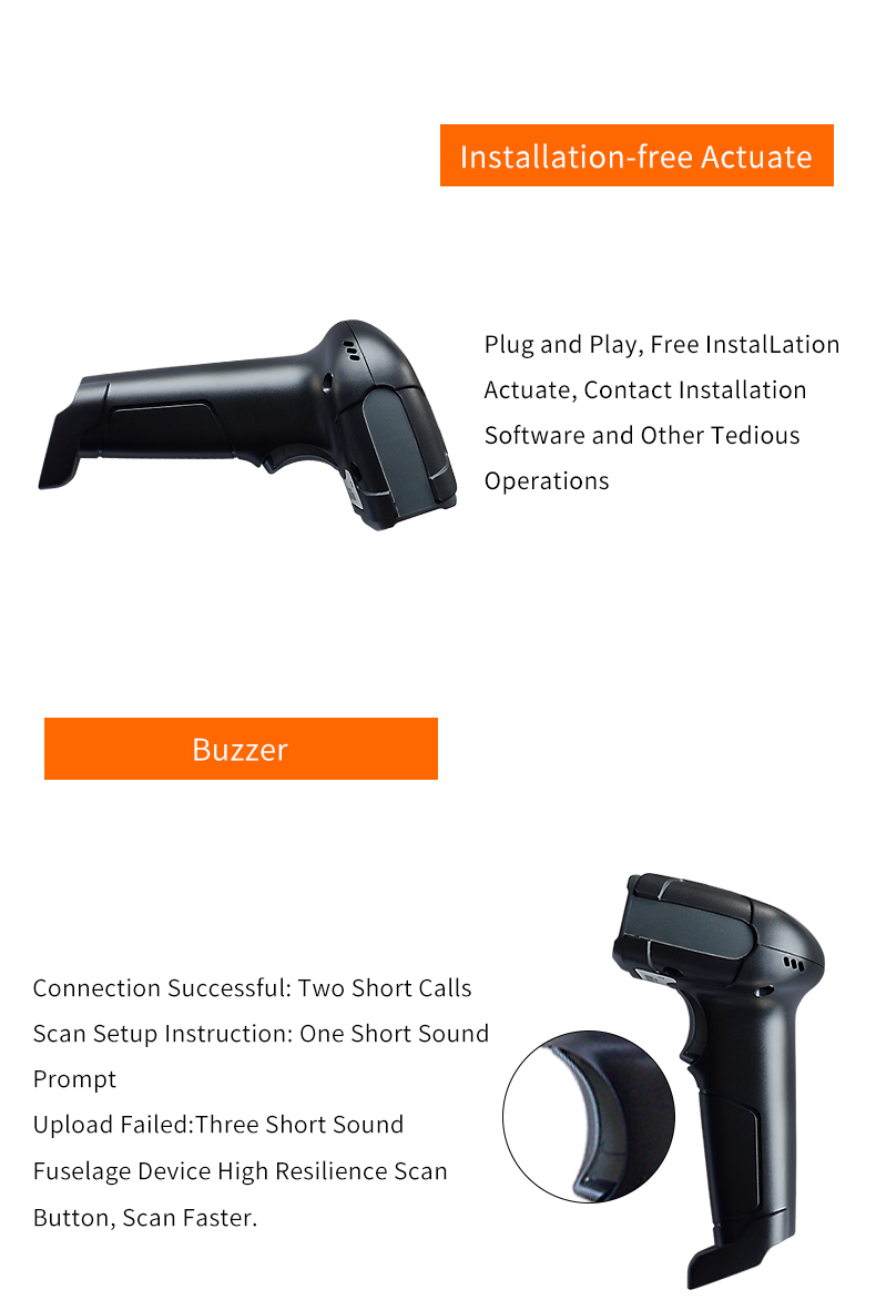 ZJ-201 Handhold barcode scanner for pos terminal/2D QR code scanner