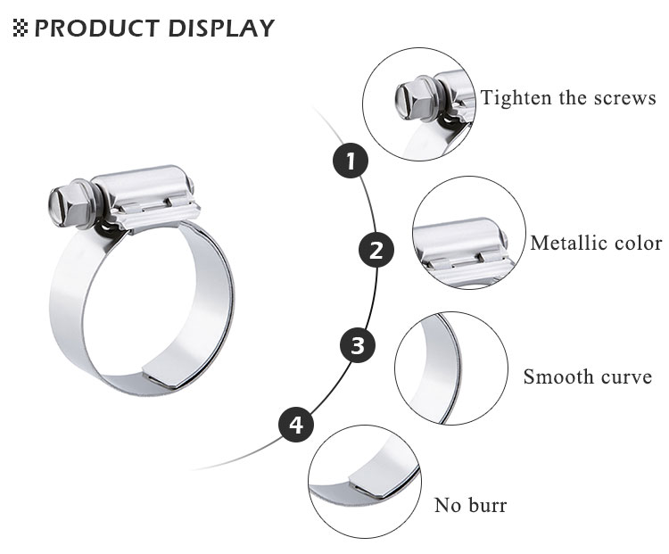 high pressure auto silicone hose lined clamps