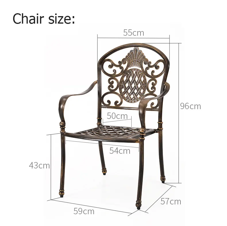 Indoor outdoor metal furniture dining sets table patio coffee cafe beer BBQ round square table chair BBQ furniture