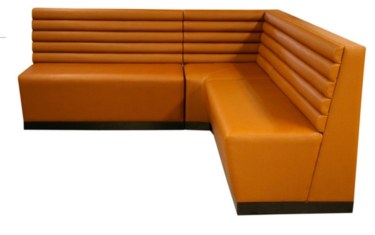 Restaurant Corner Booth Sofa Custom Real or PU Leather Restaurant Furniture Restaurant Set Solid Wood Modern