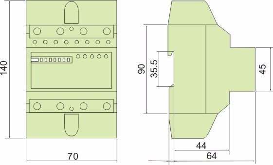 2016 New Type 3 Phase 4 Wire Kwh Meter Din Rail Energy Meter Electro<i></i>nic Meter Smart Electric Meter