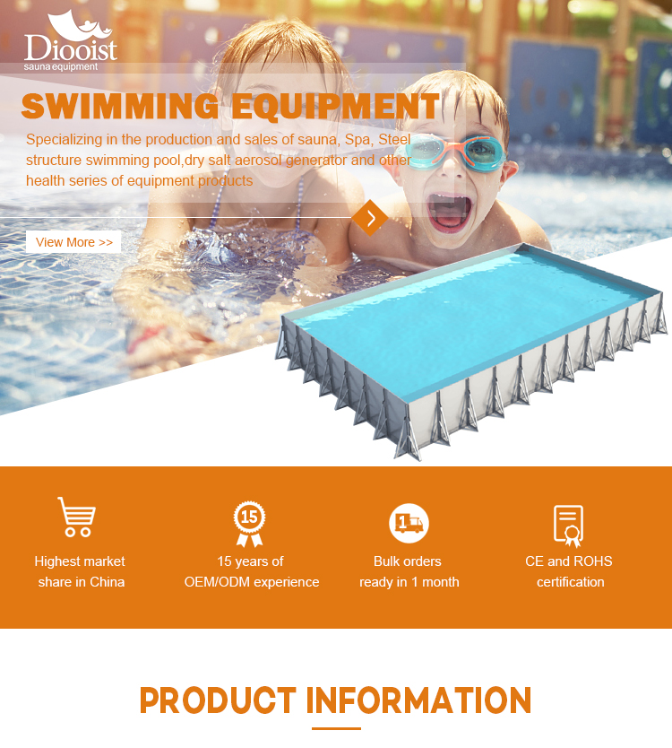most popular InGround Pools metal assembly type swimming pools