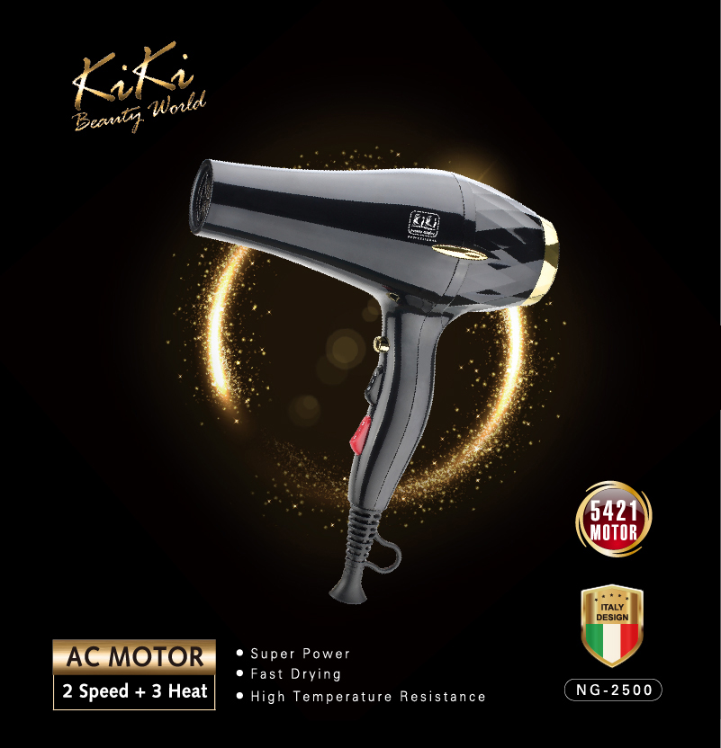 KIKI NEWGAIN Powerful 5421 AC motor 2500W Secador de pelo Salon Professional Hair Dryer for beauty shop