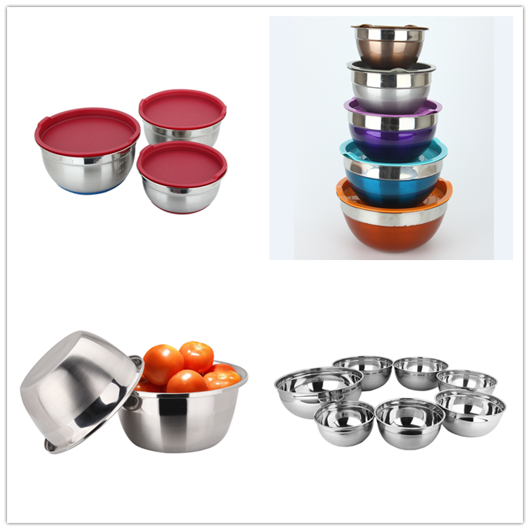 Silicone Bottom Mixing Bowl With Handle Tableware