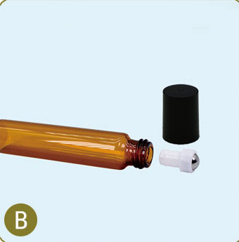 10ml Glass Cosmetic Container Colorful Roll On Bottle 10ml With Metal Screw Cap