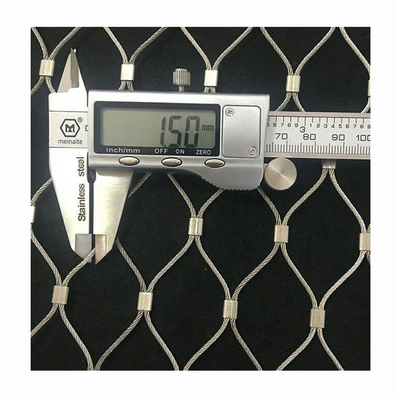 1.5mm thickness SS 316 wire rope fence stainless steel rope mesh for zoo