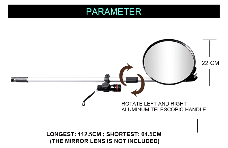 Checking Mirror Portable Telescopic Inspection Mirror Under Vehicle Search Mirror