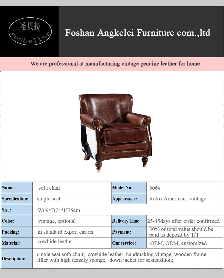 luxury vintage cowhide leather armchair with cow fur leather back lounge sofa chair single royal chair for living room furniture