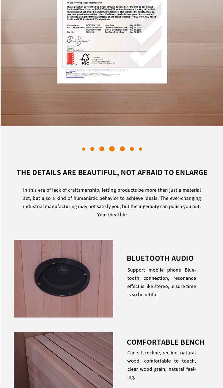 Simple traditional indoor steam sauna room