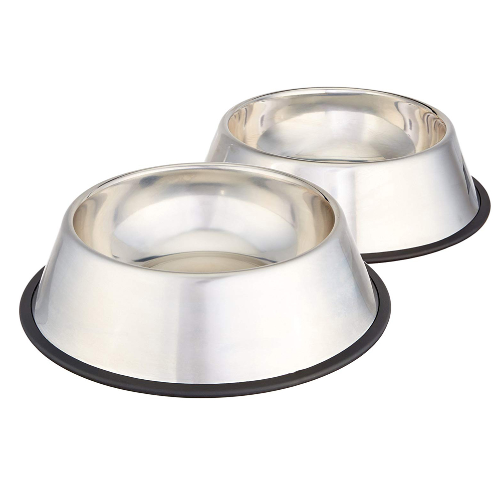 Stainless Steel Pet Food & Water Feeding Bowl, Dog Cat Bowl